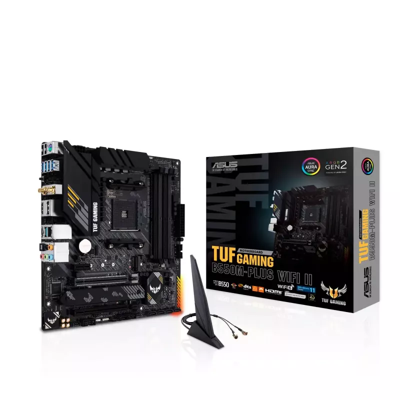 Emaplaat ASUS TUF GAMING B550M-PLUS WIFI II AMD B550 pesa AM4 micro ATX