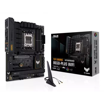 Emaplaat ASUS TUF GAMING B650-PLUS WIFI — AMD B650, Socket AM5, ATX, DDR5, 4 DIMM, Wi‑Fi 6, 2.5Gb LAN, 3x M.2