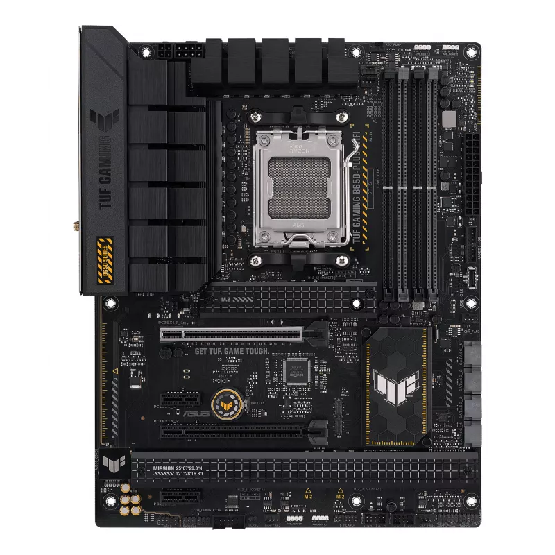 Emaplaat ASUS TUF GAMING B650-PLUS WIFI — AMD B650, Socket AM5, ATX, DDR5, 4 DIMM, Wi‑Fi 6, 2.5Gb LAN, 3x M.2
