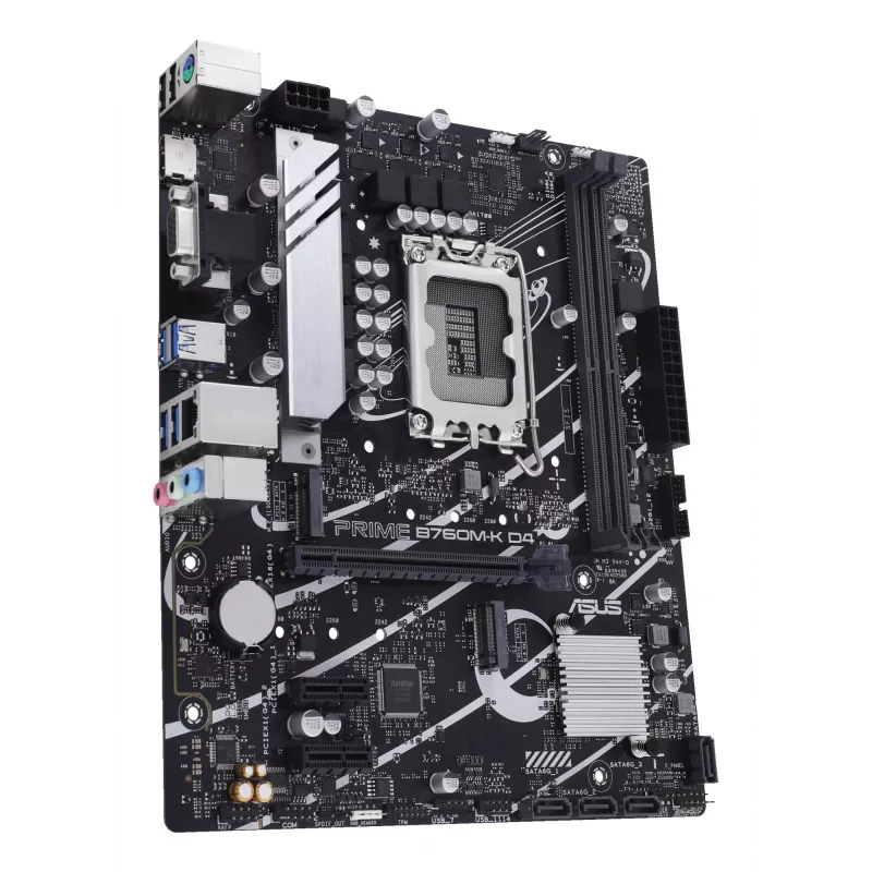 Emaplaat ASUS PRIME B760M-K D4 — Intel B760, LGA 1700, Micro ATX, 2x DDR4 DIMM, 64 GB, M.2, SATA III, 2.5Gb Ethernet