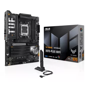 Emaplaat ASUS TUF GAMING X870-PLUS WIFI — AMD X870, Socket AM5, ATX, DDR5, 4 DIMM, Wi‑Fi 7, Bluetooth 5.4