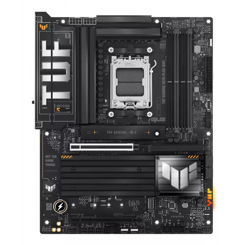 Emaplaat ASUS TUF GAMING X870-PLUS WIFI — AMD X870, Socket AM5, ATX, DDR5, 4 DIMM, Wi‑Fi 7, Bluetooth 5.4