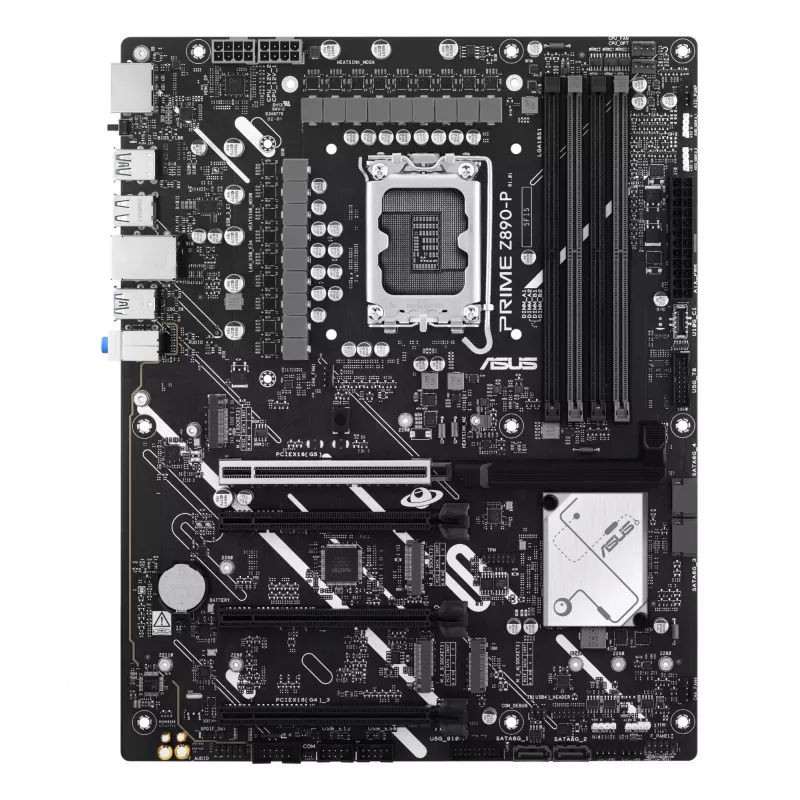 Emaplaat ASUS PRIME Z890-P — Intel Z890, LGA 1851, ATX, DDR5, 4x DIMM, 192GB, 4x M.2, 2,5Gb LAN, HDMI 2.1, 1x USB-C