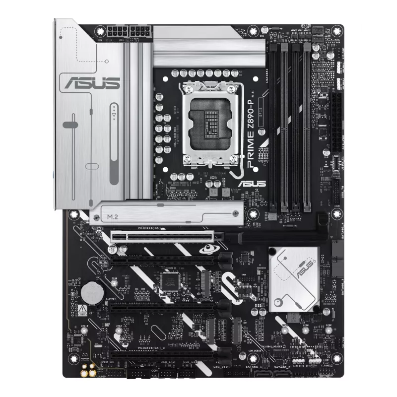 Emaplaat ASUS PRIME Z890-P — Intel Z890, LGA 1851, ATX, DDR5, 4x DIMM, 192GB, 4x M.2, 2,5Gb LAN, HDMI 2.1, 1x USB-C
