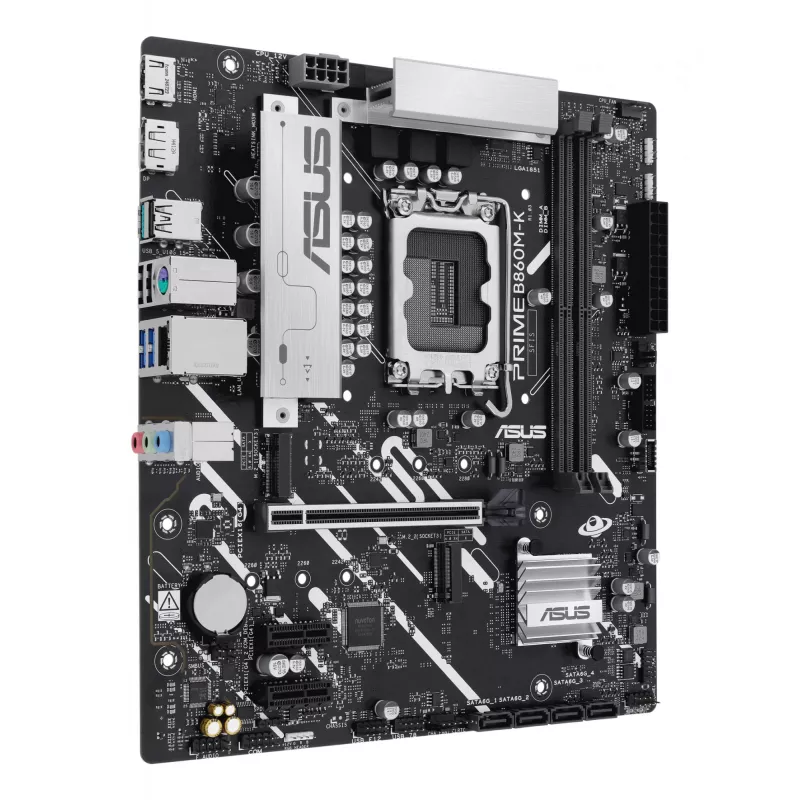 Emaplaat ASUS PRIME B860M-K — Intel B860, LGA 1851, micro ATX, DDR5, 2x M.2, 2 DIMM, 2.5Gb LAN