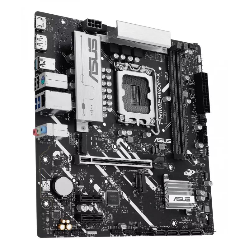 Emaplaat ASUS PRIME B860M-K — Intel B860, LGA 1851, micro ATX, DDR5, 2x M.2, 2 DIMM, 2.5Gb LAN
