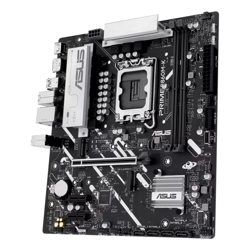 Emaplaat ASUS PRIME B860M-K — Intel B860, LGA 1851, micro ATX, DDR5, 2x M.2, 2 DIMM, 2.5Gb LAN
