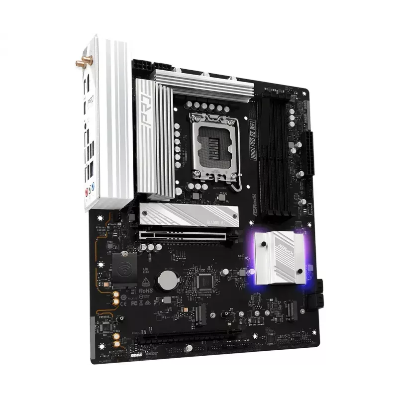 Emaplaat ASRock B860 Pro RS WiFi Intel B860 LGA1851 ATX, 4x DDR5 pesa, 256GB, Wi‑Fi 6E, 2.5GbE