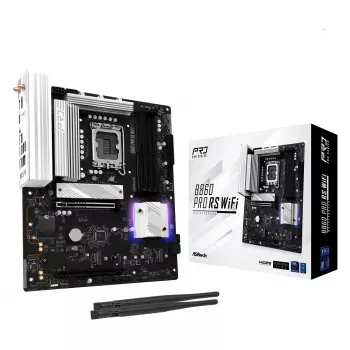Emaplaat ASRock B860 Pro RS WiFi Intel B860 LGA1851 ATX, 4x DDR5 pesa, 256GB, Wi‑Fi 6E, 2.5GbE
