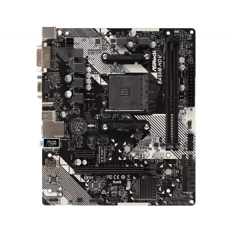 Emaplaat ASRock B450M-HDV R4.0 AMD B450 Socket AM4 micro ATX