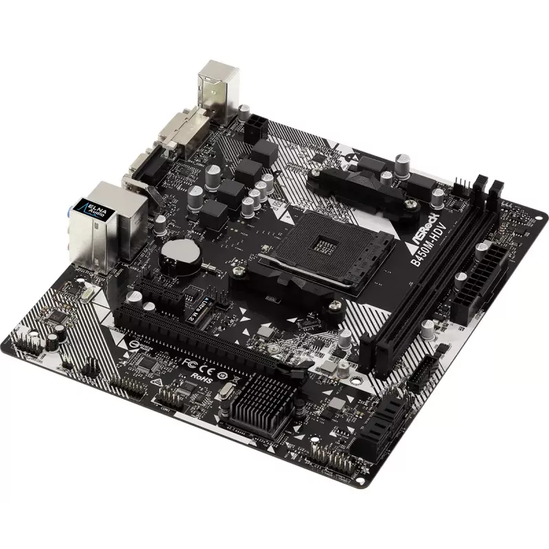Emaplaat ASRock B450M-HDV R4.0 AMD B450 Socket AM4 micro ATX