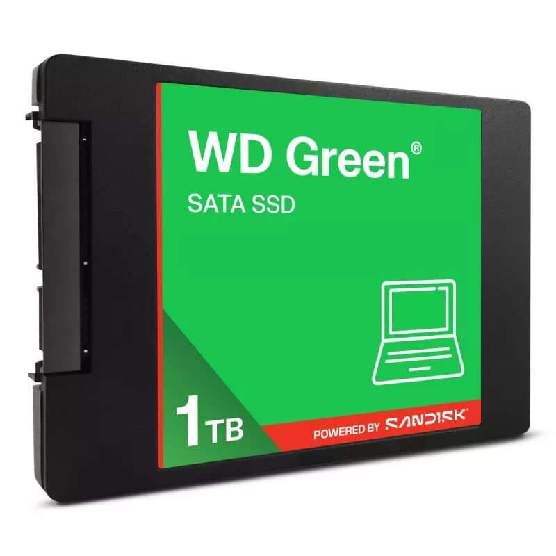 WESTERN DIGITAL SSD - WD roheline -1TB - SATA 6Gb/s - 2.5in/7mm cased