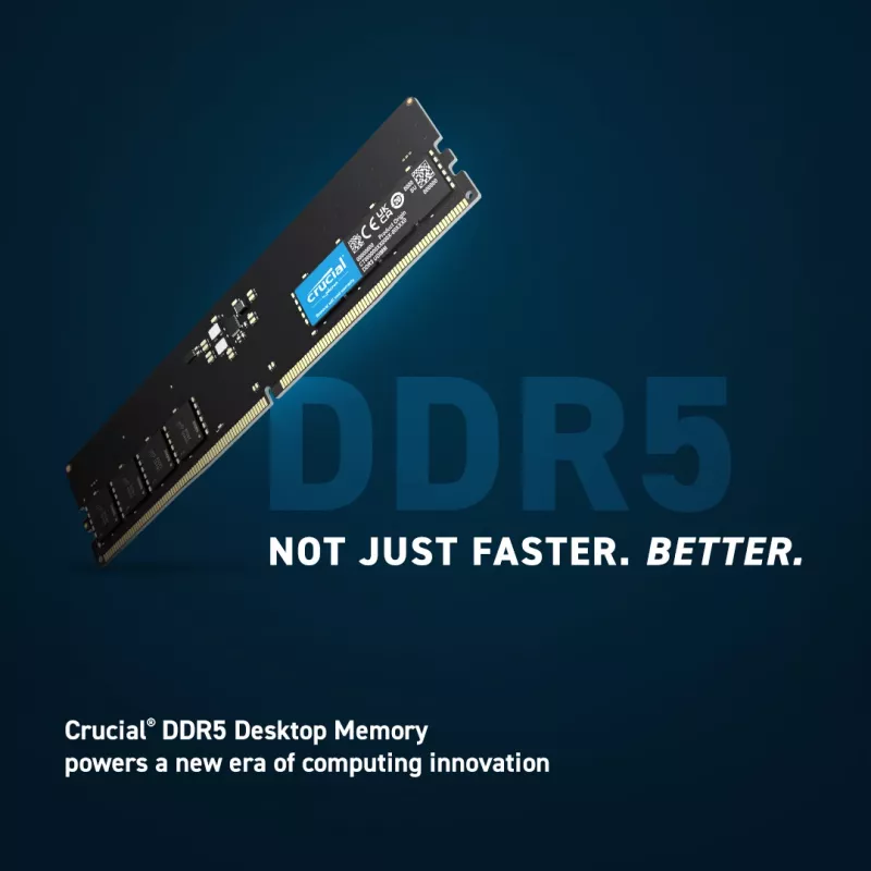 16 GB Crucial DIMM 5600 (2x 8 GB) Dual-Kit (schwarz, CT2K8G56C46U5, INTEL XMP, AMD EXPO)