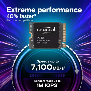 SSD ketas Crucial 2TB M.2 PCIe Gen4 NVMe P310