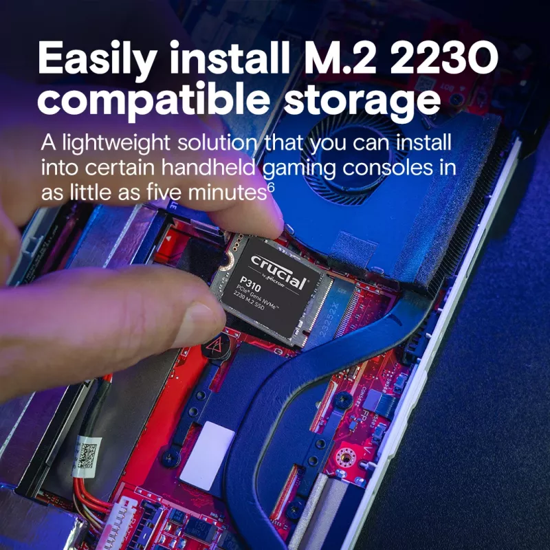SSD ketas Crucial 2TB M.2 PCIe Gen4 NVMe P310