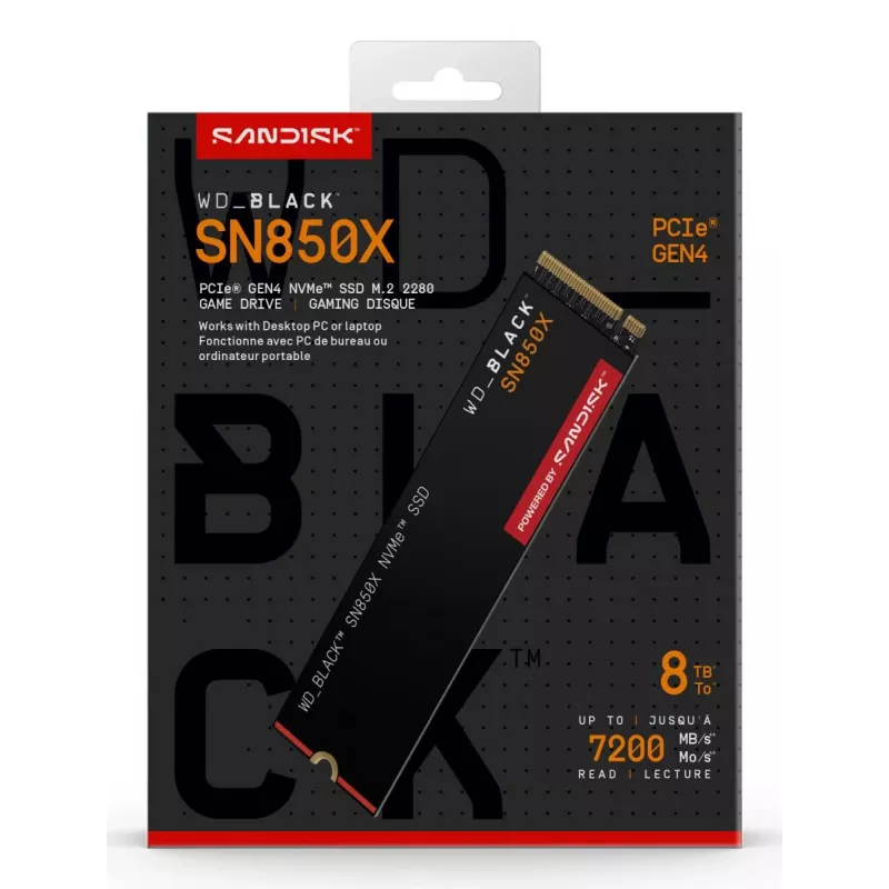 WESTERN DIGITAL SSD - WD_Must SN850X - 8TB - Pci-e Gen4 x4 - M.2 2280