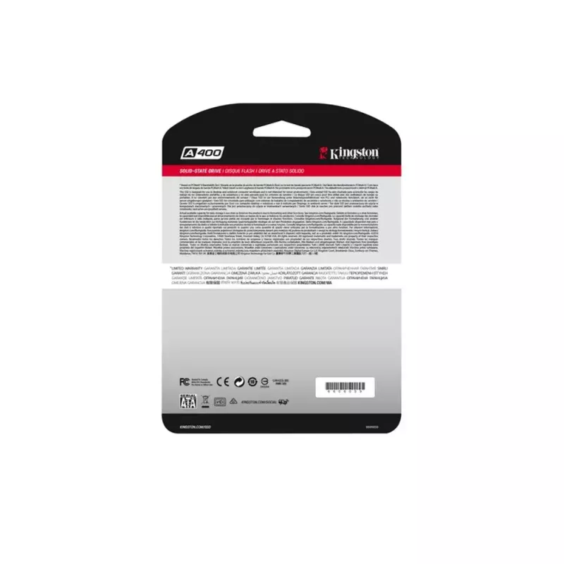 Kingston 240 GB A400 SATA 3 2,5-tolline sisemine SSD SA400S37/240G