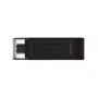 Kingston Technology DataTraveler 128GB USB-C 3.2 Gen 1 70, 128 GB, USB USB-C, 3.2 Gen 1 (3.1 Gen 1), Müts, 7 g, Must
