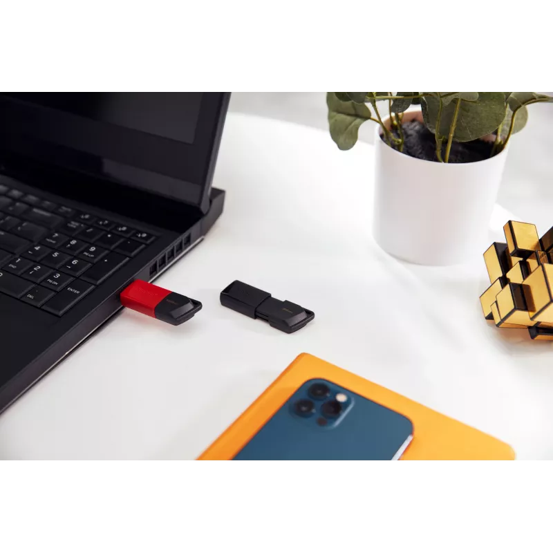 Kingston Technology DataTraveler 128GB USB3.2 Gen1 Exodia M (must + punane)