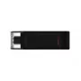 Kingston Technology DataTraveler 256GB USB-C 3.2 Gen 1 70, 256 GB, USB USB-C, 3.2 Gen 1 (3.1 Gen 1), Cap, 7 g, Must