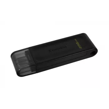 Kingston Technology DataTraveler 256GB USB-C 3.2 Gen 1 70, 256 GB, USB USB-C, 3.2 Gen 1 (3.1 Gen 1), Cap, 7 g, Must