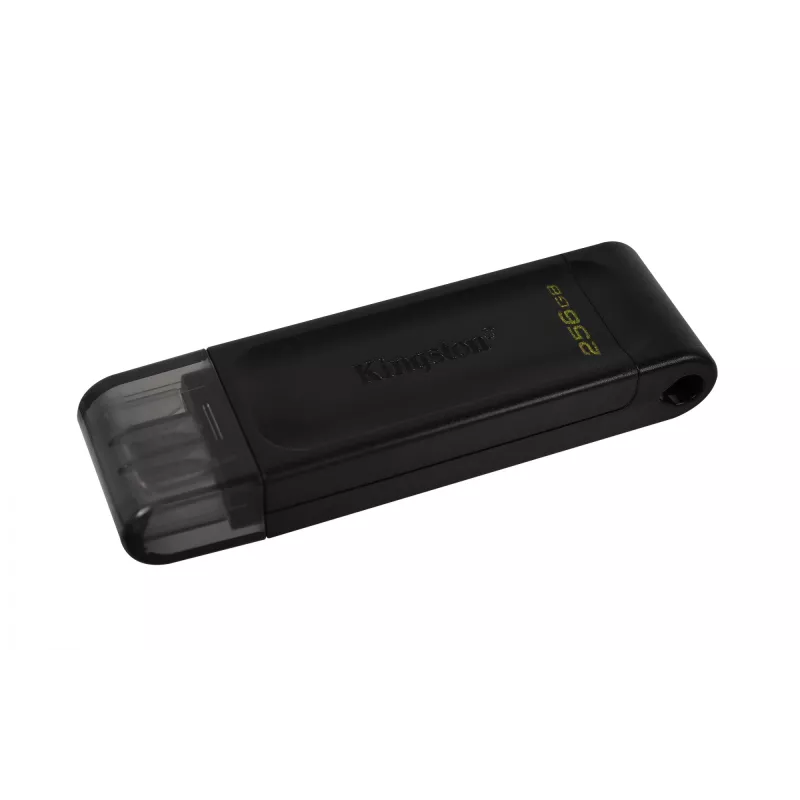 Kingston Technology DataTraveler 256GB USB-C 3.2 Gen 1 70, 256 GB, USB USB-C, 3.2 Gen 1 (3.1 Gen 1), Cap, 7 g, Must