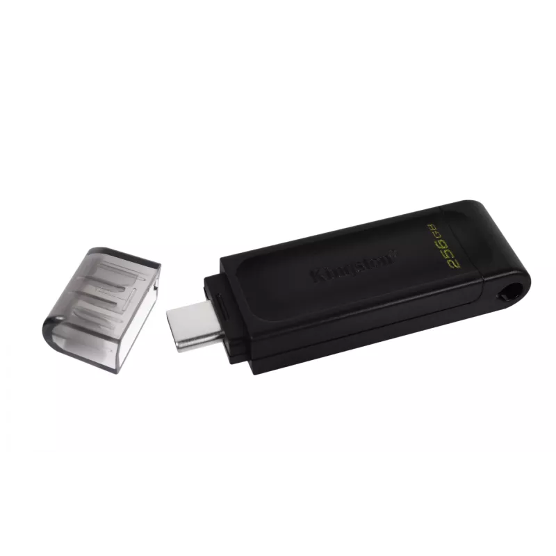Kingston Technology DataTraveler 256GB USB-C 3.2 Gen 1 70, 256 GB, USB USB-C, 3.2 Gen 1 (3.1 Gen 1), Cap, 7 g, Must
