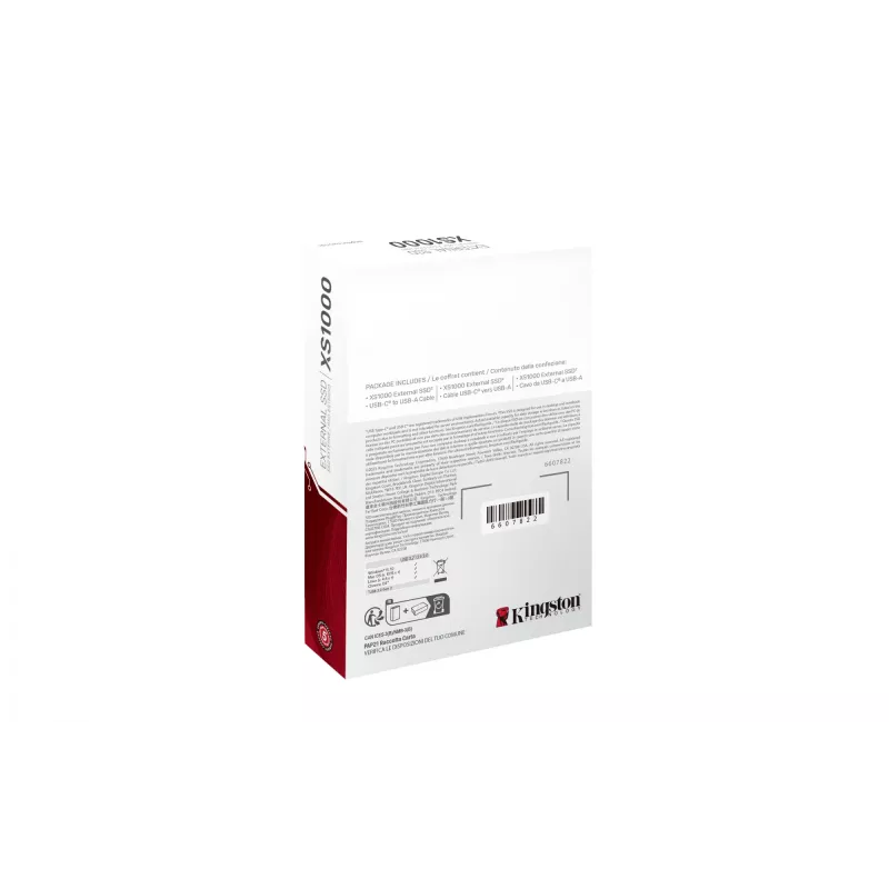 Kingston Technology 1TB XS1000 Väline USB 3.2 Gen 2 Kaasaskantav pooljuhtketas