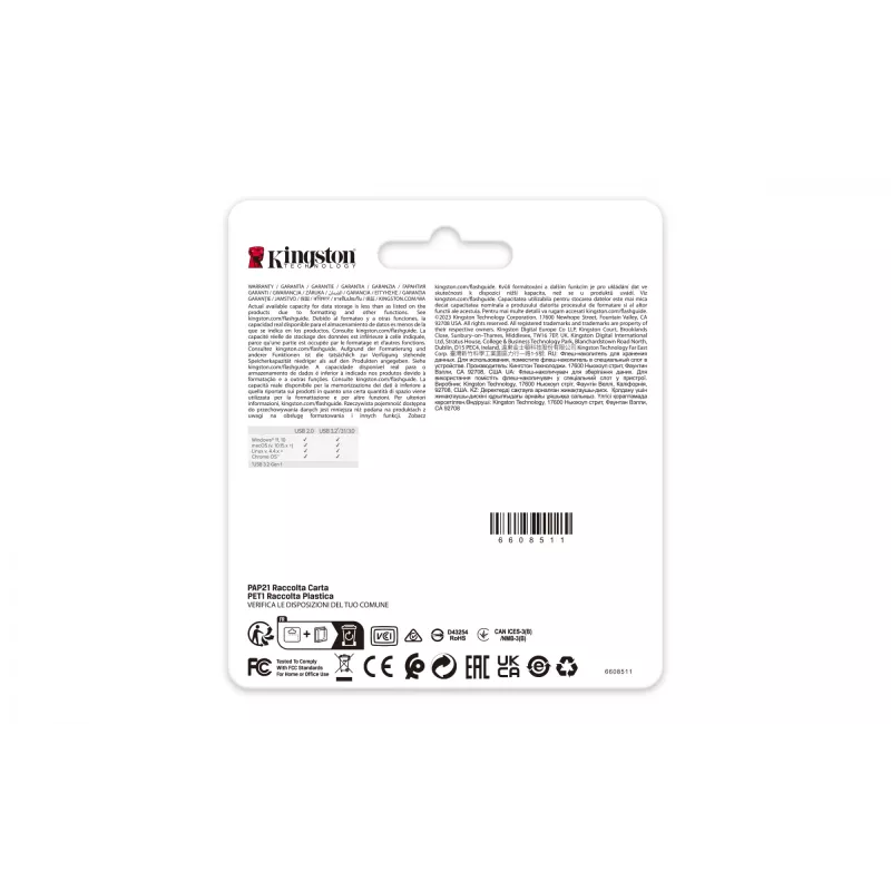 Kingston Technology DataTraveler 256 GB 220 MB/s metallist USB 3.2 Gen 1 SE9 G3
