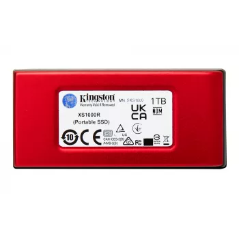 Kingston Technology 1TB XS1000 punane väline USB 3.2 Gen 2 kaasaskantav pooljuhtketas