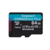 Kingston Technology 64GB microSDXC Canvas Go Plus Gen4 200MB/s A2 U3 V30 kaart + adapter