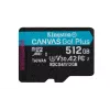 Kingston Technology 512GB microSDXC Canvas Go Plus Gen4 200MB/s A2 U3 V30 kaart + adapter