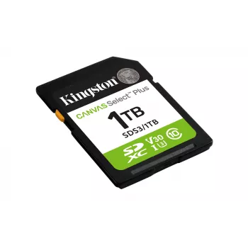 SD-mälukaart KINGSTON Canvas Select Plus Gen3 1TB SDXC UHS-I V30 U3 Class 10, 150 MB/s