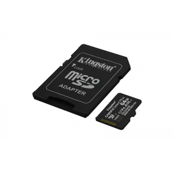Kingston Technology 64GB microSDXC Canvas Select Plus Gen3 100MB/s A1-kaart + adapter