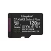 Kingston Technology 128GB microSDXC Canvas Select Plus Gen3 150MB/s A1-kaart + adapter