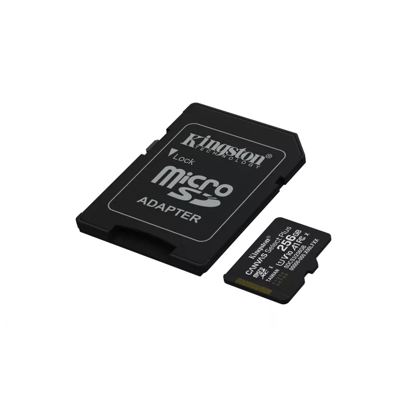 MicroSDXC mälukaart KINGSTON 256GB UHS‑I Canvas Select Plus Gen3, Class 10, 150 MB/s, A1, V10