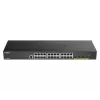 D-Link 24-port Gigabit Smart Managed Switch 4x 10G SFP+, Hallatav, L3, Gigabit Ethernet (10/100/1000), Täisdupleks, Riiulipaigaldus