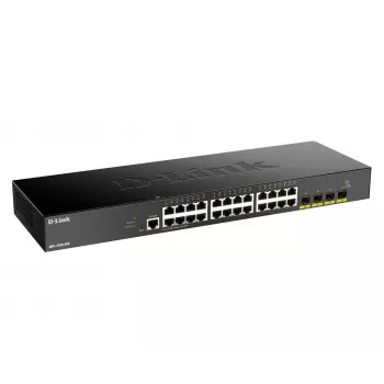 D-Link 24-port Gigabit Smart Managed Switch 4x 10G SFP+, Hallatav, L3, Gigabit Ethernet (10/100/1000), Täisdupleks, Riiulipaigaldus