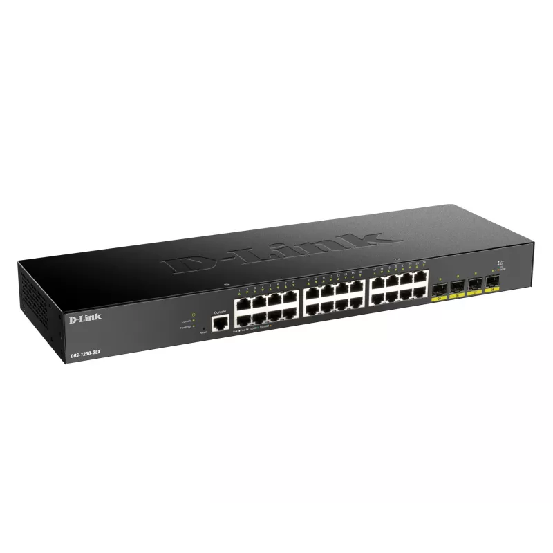 D-Link 24-port Gigabit Smart Managed Switch 4x 10G SFP+, Hallatav, L3, Gigabit Ethernet (10/100/1000), Täisdupleks, Riiulipaigaldus