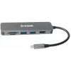 D-Link 6-ühes USB-C jaotur HDMI/kaardilugeja/toiteedastusega