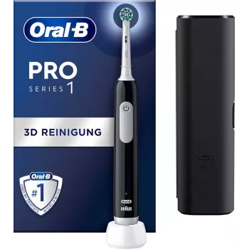 Oral-B Pro 1 Cross Action täiskasvanute pöörlev-võnkuv hambahari, must