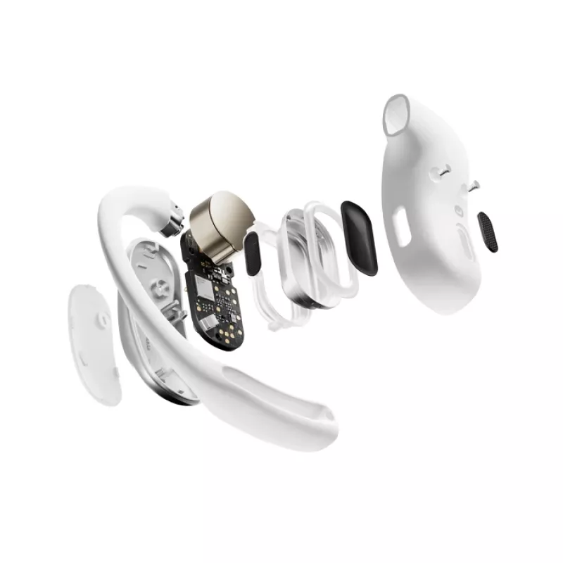 SHOKZ OpenFit Air, valge, peakomplekt, juhtmevaba, kõrvakinnitus, kõned / muusika / sport / igapäevane, Bluetooth, valge