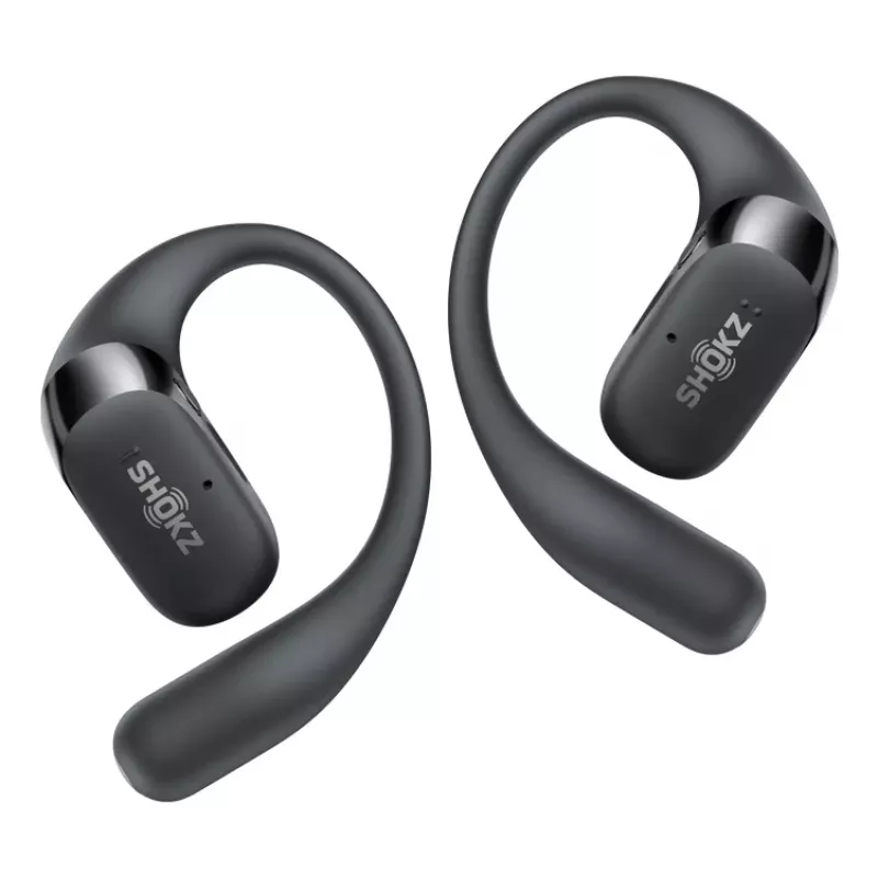 Kõrvaklapid JLAB AUDIO SHOKZ OpenFit 2 — luuülekanne, juhtmevabad, avatud kõrvaga kõrvakonksuga, mustad