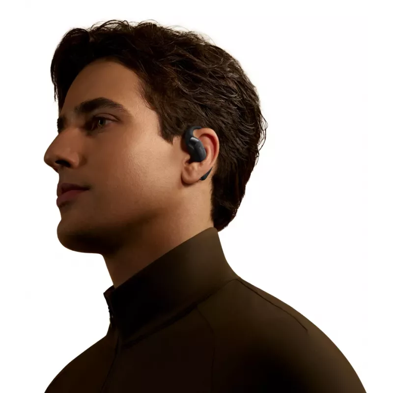 Kõrvaklapid JLAB AUDIO SHOKZ OpenFit 2 — luuülekanne, juhtmevabad, avatud kõrvaga kõrvakonksuga, mustad