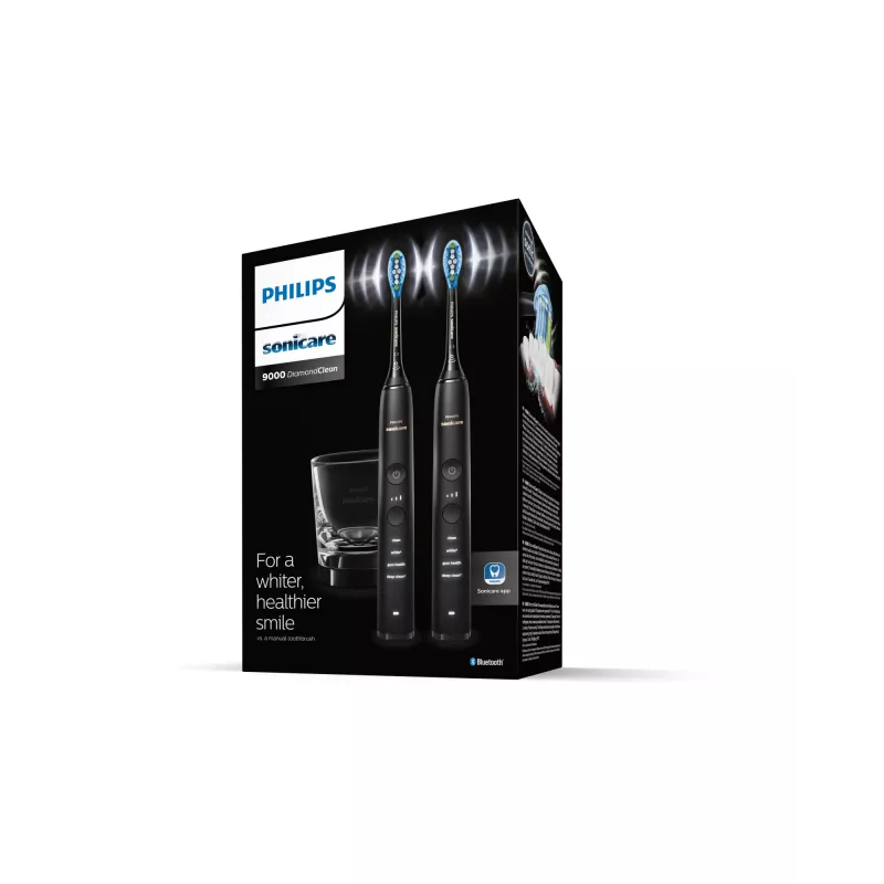 Sonic elektriline hambahari Philips DiamondClean 9000 HX9914/54, 2 käepidet, 5 režiimi, must, Bluetooth, 1 laadija