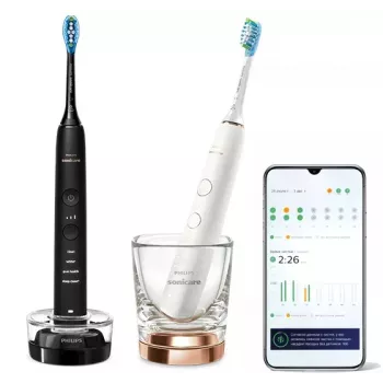 Hambahari Philips HX9914/57 DiamondClean 9000 2-Pack Must/Valge