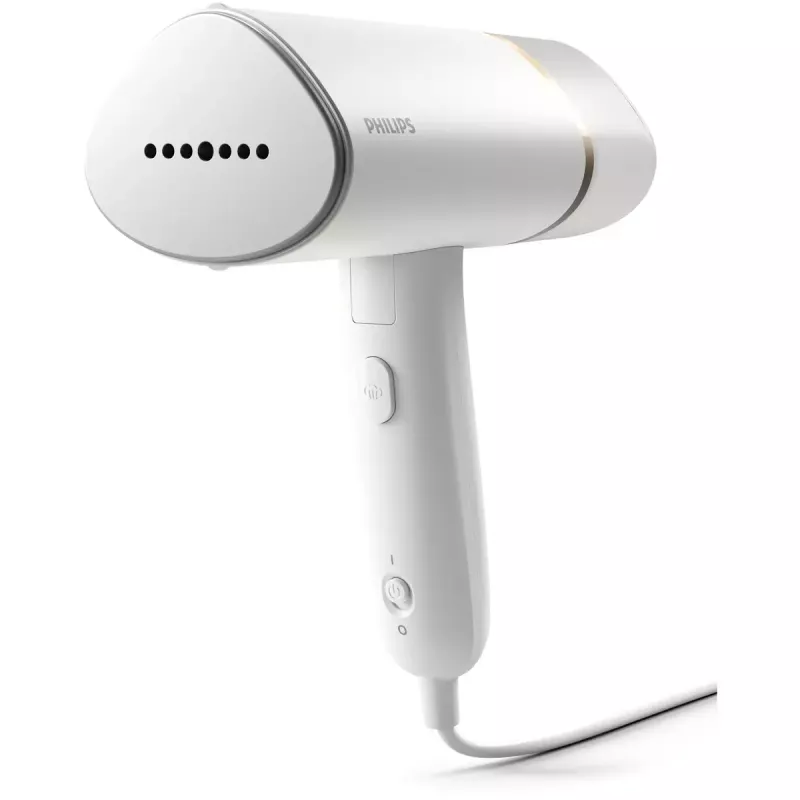 Käsiaurutaja Philips 3000 series STH3020/10 – 1000 W, 20 g/min pidev aur, 0,12 l eemaldatav paak, 2 m juhe, reisidisain, valge