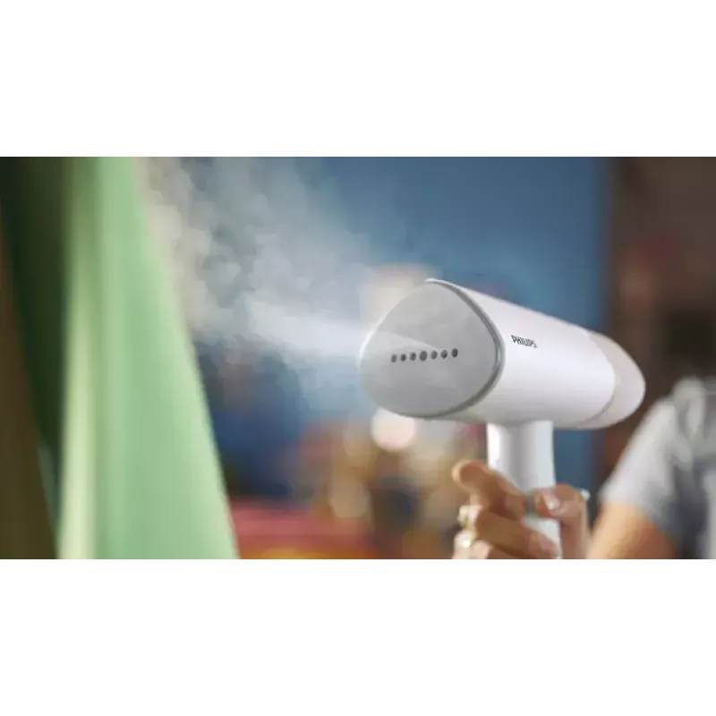 Käsiaurutaja Philips 3000 series STH3020/10 – 1000 W, 20 g/min pidev aur, 0,12 l eemaldatav paak, 2 m juhe, reisidisain, valge