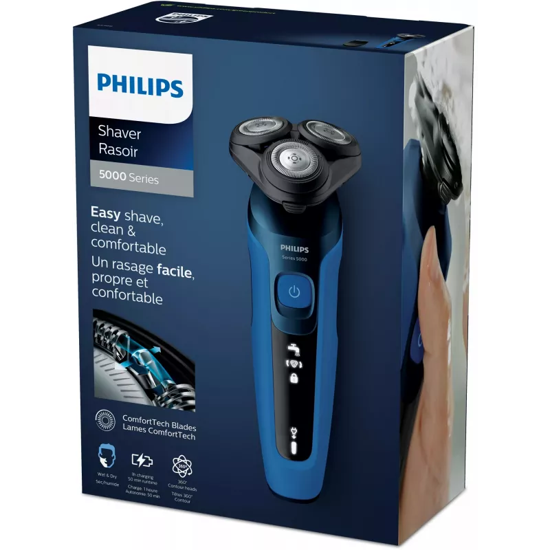 Elektriline pardel Philips Series 5000 S5466/17 — pöörlev 3-peaga, liitiumioonaku, 50 min tööaeg, pestav, märg ja kuiv