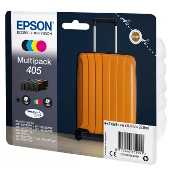 Epson 405 DURABrite Ultra Ink tindikassett 1 tk Originaal standardtootlikkusega must, tsüaan, magenta, kollane